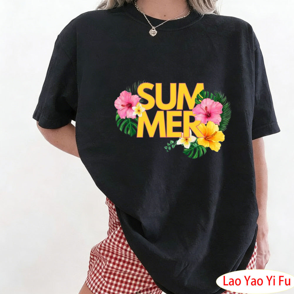 Resort Shirt Floral - Zomer T-shirt met tropische bloemen Kleurrijk