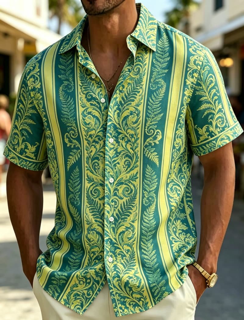 Herenshirt met korte mouwen, r - Resort Shirt Floral recensie en prijs